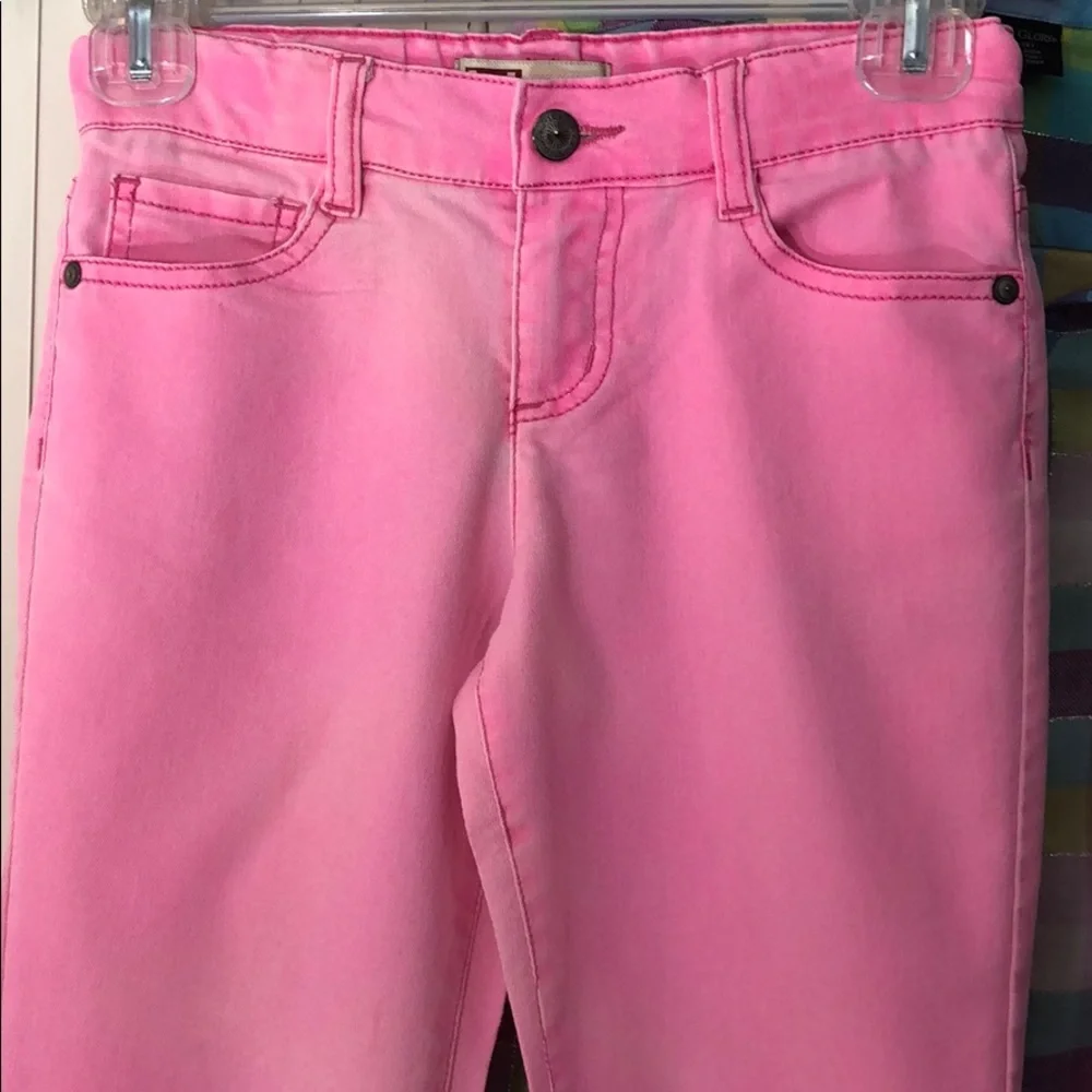 L.E.I. Pink Kate Lowrise Skinny Jeans Girls 10 R school play casual